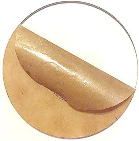 Зеробегин акрилен лист Транспарентен плексиглас тркалезен лист, пластична табла, со заштитна хартија, ласерски исечен тркалезен диск, дебелина: 6мм, дијаметар 400мм
