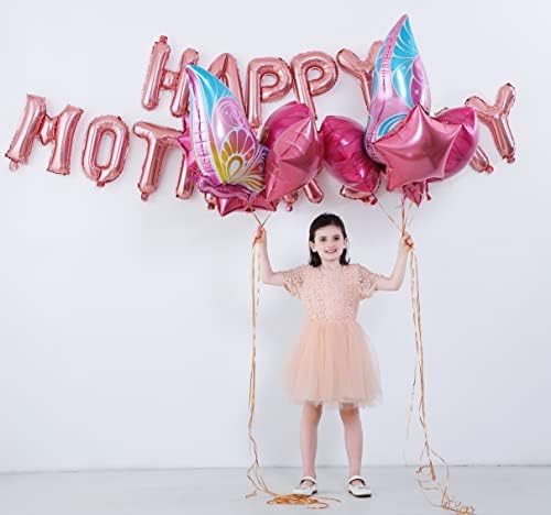СРЕЌЕН ДЕН На МАЈКАТА Алуминиумска Фолија Балон Постави 16 Инчи Писмо Балон Декорација За Денот На Мајката Партија