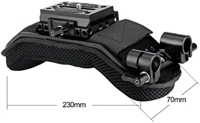 PifeyRig 15 mm подлога за рамо со база за брзо ослободување за Manfrotto, прицврстувач на шипка од 15мм применлива за систем за поддршка на