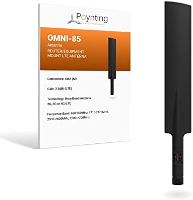 Poynting OMNI-85 широкопојасен рутер/жариште/сигнал засилувач на антена/5G/4G/LTE Omni WHIP антена | 617-3800 MHz | 3,5 ДБИ добивка