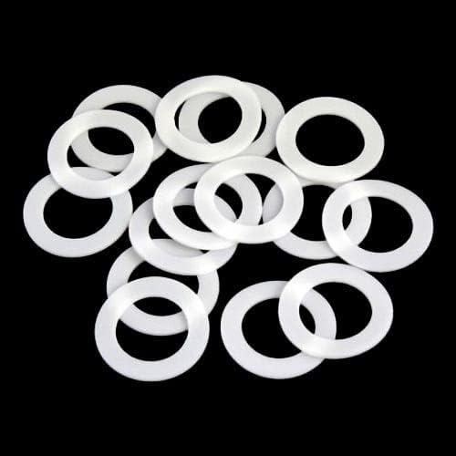 124 парчиња М5, 5 тефлонски заптивки заптивки прстен мијалник рамни подлошки запечатени прстени меки тетрафлуороетиленски гумени
