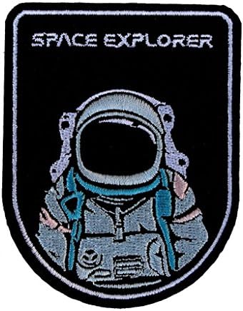 Tenner.London Space Explorer Explordery Patch Iron On или Sew на везен мотив NASA Transfer Aspostike Applique Space Explorer