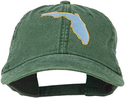 E4HATS.com државна мапа на Флорида Везена измиена капа