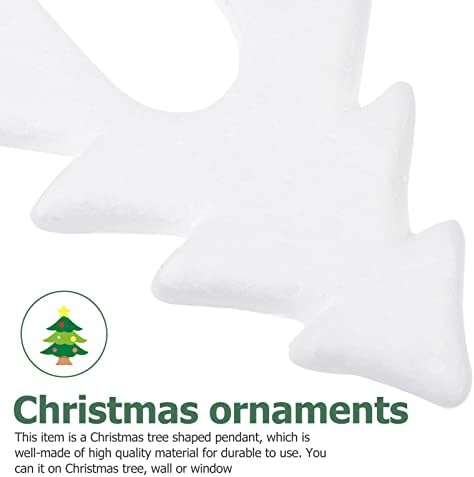 Запостави 10 парчиња бели пена новогодишни елки, полистирен Божиќ дрвја бели занаетчиски дрво во форма на дрво во форма на занаети