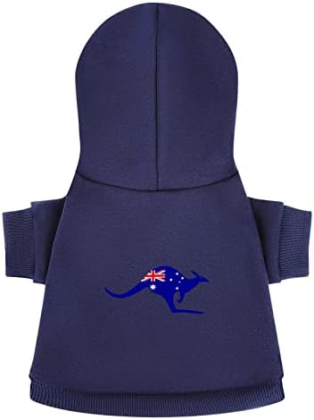 Австралиско кенгур знаме за кучиња Кучиња симпатична качулка со дуксери за миленичиња облека од облека со капа