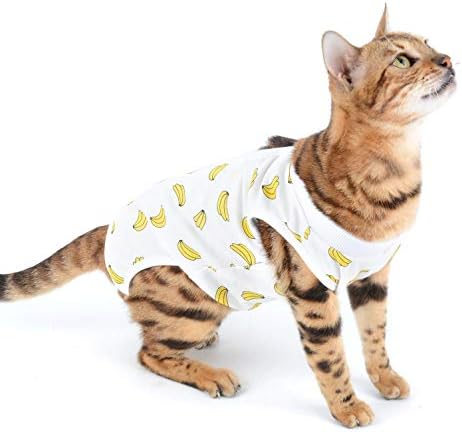 Хируршка костум на селмаи за мачки хируршко закрепнување костум за кучиња мали по операцијата Носете абдоминален заштитник на раната Пост оперативна кошула за ку?