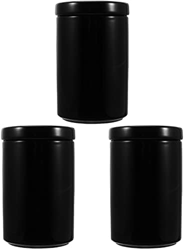 3 парчиња Со Нордиски Канистри Црни Житни Култури Миризливи Контејнери Ореви Шеќер Запечатен Модерен Херметички Дизајн Печат