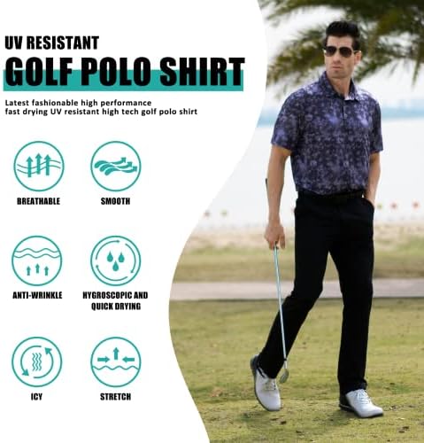 Кошули за голф Аотор за мажи кои се вршат со редовно вклопување на влага, печати кратки ракави маички Поло кошули