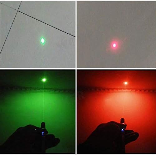 Chuqiantong 3 парчиња мачки играчки Lazer покажувач USB полнење зелена црвена сина светлина лајзерска презентација далечински