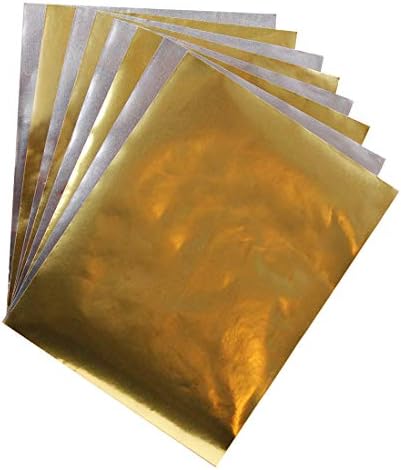 Метална хартија Hygloss - 8,5 x 11, 8 злато и 8 сребро - 16 листови