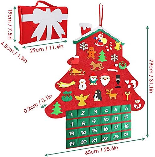 Божиќ Доаѓањето Календар, Дедо Доаѓањето Календар со 24 Дена Џебови Еднократно Одбројување