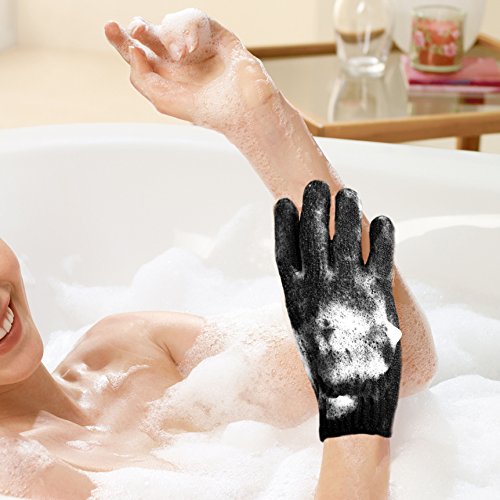 Миг4У ексфолирачки нараквици за туширање за бања, врвни најлонски нараквици за капење на телото за мажи жени, спа -маса, масажа