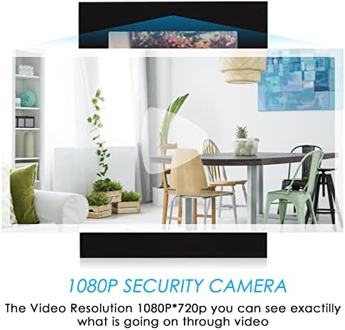 Рамка за фотографирање на фотоапарати скриена камера HD 1080p мини рекордер за видео камера со откривање на движење, безжичен надзор безбедносен дадилка за дома/канце