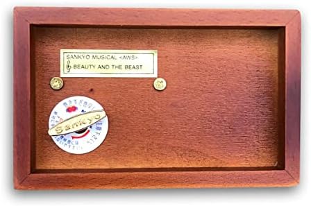 Binkegg Play [над виножитото] Браун Вуден шупнат музички кутија за накит со музичко движење „Санкио“