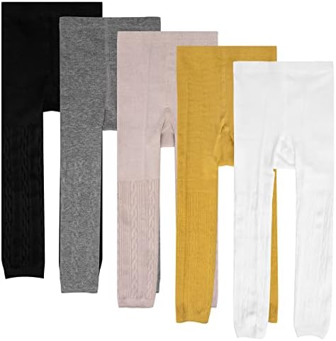 5 пакувања бебешки дете девојки кабелски плетени цврсти топло памучно ножеви хеланки чорапи панталони панталони за порибување деца деца