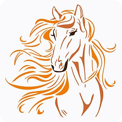 FingerInspire Прекрасна слика за сликање на коњи 11.8x11,8 инчи шупнат од коњи на коњи, цртање на матрица, занаетчиска занаетчиска