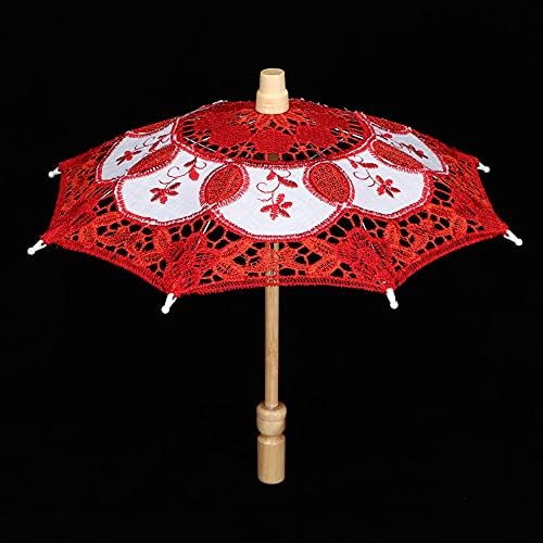 Vifemify Handercraft Decoraton Craft Clake чадор за свадбена танчерска фаза на изведба на декорирање Фото реквизити чипка парасол
