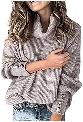 Копче за џемпери на женски рамо, тортинг копче со долг ракав, лабав плетен џемпер врвови 2023 година