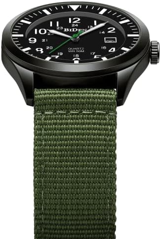 Менс на Ханпош ги гледа воените часовници за мажи воена армија гледаат аналогни кварц водоотпорни часовници на зглобот за мажи датум