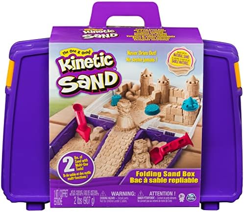 Кинетички Песок, Преклопна Песочна Кутија со 2 килограми Кинетички Песок и Мувла И Алатки