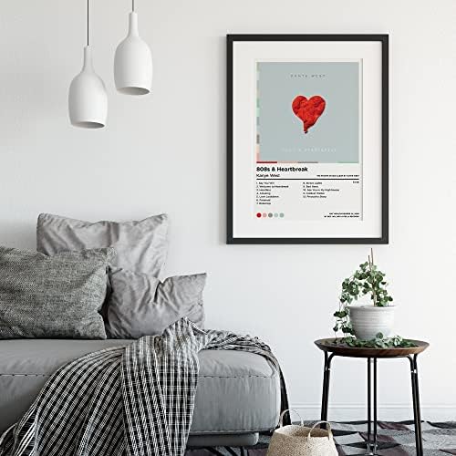 Shushi 808s и срцев украсен постер уметнички дела сликарство за скролување платно wallидна уметност дневна соба постери за спална соба
