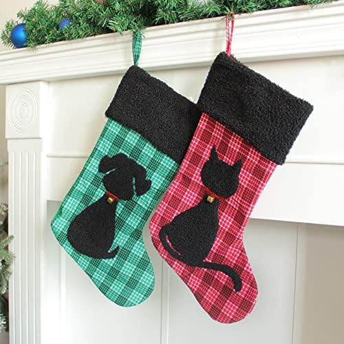 Божиќна декорација 2022 Кенди Подароци чорапи Персонализирани камин порибување Божиќни украси за дома и додаток за забава за детски семејни