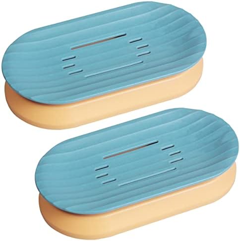 Држач за сапун FMLaum, сапун за дизајн сапун сапун за складирање на сапун, преносен сапун кутија сапун кутии, сапунски сапуни за патување, кампување, 2 пакувања
