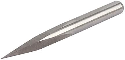 X-gree 1/8-inchx0.1mm 15 степени облик на конус 3 флејти директно гравура за гравирање на алатката (1/8-инчкс0.1mm forma de cono de 15 grados
