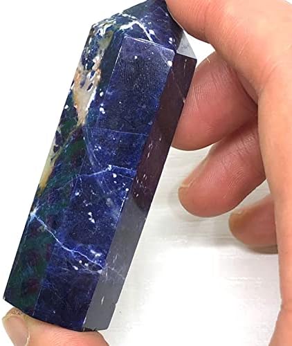 Кристал груби кристали и лековити камења Природно сина судалит кула кристална точка стапна шестоаголна обелиск минерална домашна декорација