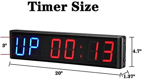 Time Time Time 3 Inch Clock Clock Home Tabata Boxing се брои и нагоре со далечински управувач