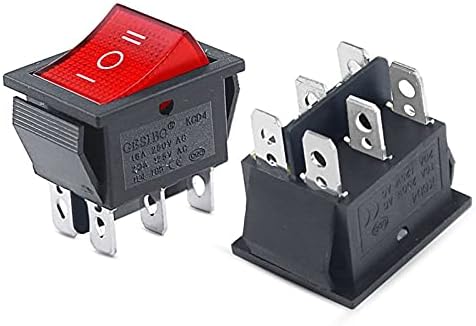 CEKGDB KCD4 1PCS Rocker Switch Switch Вклучен прекинувач за вклучување на 3 Позиција 6 Електрична опрема со прекинувач за светло 16A 250VAC/20A