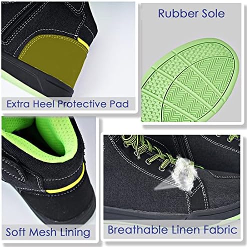 Чевли за возење ВВИНМО за мажи, обични улични патики со подлога за опрема за мотоцикли отпорни на абење, странична патент, кожна потпетица,
