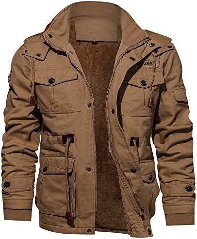 Зимски јакни за мажи за машка машка кашмир задебелен џеб памучен палто за надворешна облека за дишење џин јакна