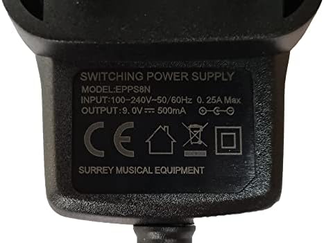 Замена на напојување за Belcat FTN-525 F-Tuner Effects Adapter Adapter UK 9V