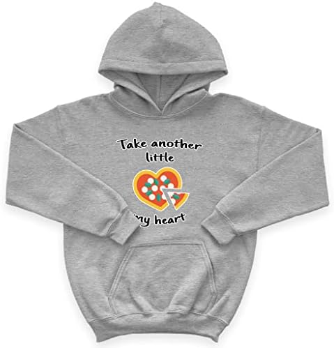 Земете пица срце Детско детско руно руно качулка - слатка графичка детска худи - Худи за храна за деца