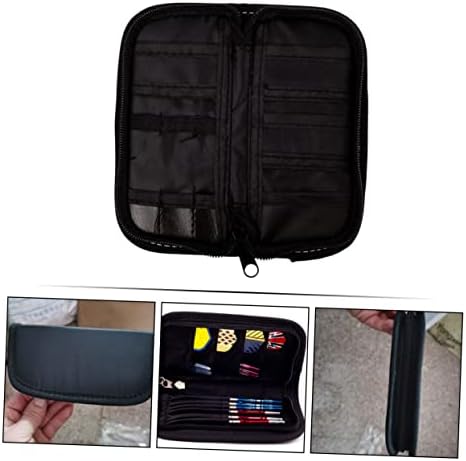 Clispeed чанта со патент повеќе решетки со тврда носење и летови на домот, организатор на црни паричници, шахти, торбичка торбичка за складирање на торбички за складира