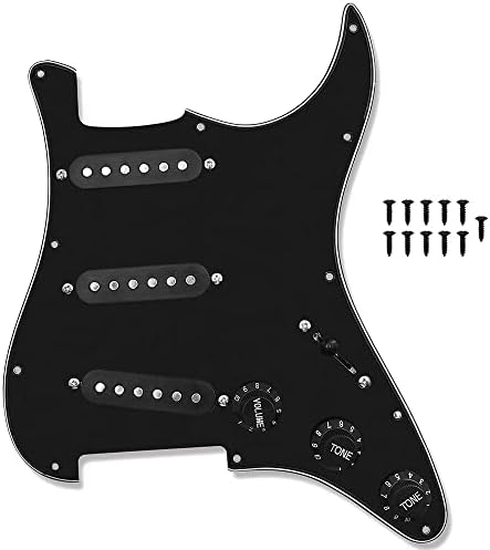 SSS натоварена пикап -пикала за гребење на гитара 11 дупки со единечни пикапи за калеми поставени компатибилни за Fender USA/Мексикански