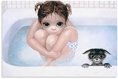 Големи очи Маргарет Кин, детски постер за уметност за деца, соба естетика wallидна уметност постери wallидни уметнички слики платно wallид декор