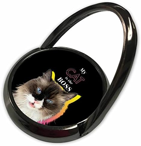 3drose Cat Meowing со црна позадина и текст - Телефонски прстени