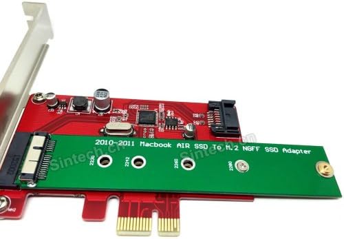 Sintech 18pin to PCI-E Express Controller картичка, компатибилен со 2010-2011 MacBook Air SSD