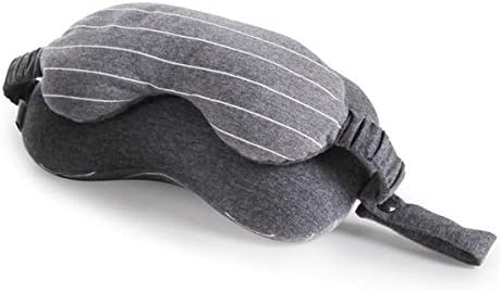 AOOF 2 во 1 преносен памучен врат перница глава перница маска за очи за очите за патувања за одмор.