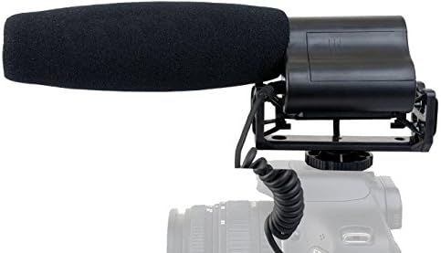 Микрофон со висока чувствителност со ветерница и мртва мачка за ветер за Canon XC10