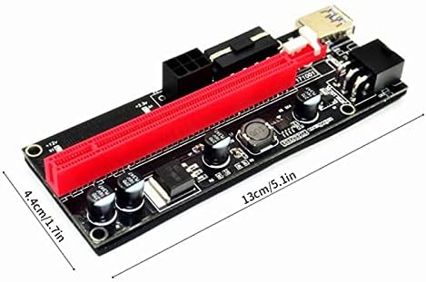 Конектори PCI -E PCIE Riser 009 Express 1x To16x Extender PCI E USB Riser 009S GPU Dual Adapter картичка SATA 6PIN Power Cable за BTC Miner -
