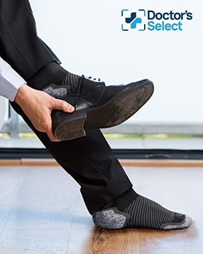 Доктор Изберете дијабетични чорапи за мажи и жени - 4 пара | 1/4 должина на дијабетични чорапи жени | Менс чорапи со дијабетичари