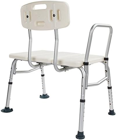 Седиштето за столче за туширање на тимихаус, висина 10 висина за пренесување на бања, медицинска столица бела
