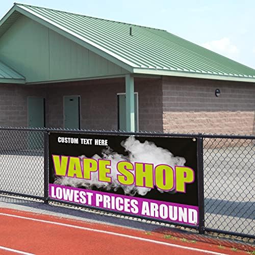 Обичен винил банер повеќе големини Vape Shop Најниски цени околу бизнисот генерален бизнис на отворено водоотпорен индустриски двор знаци