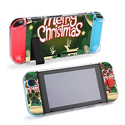 Заштита на заштитните куќи за Nintendos, Merry Christmas Switchs Console Console за анти-гребење со анти-гребење компјутер со пет парчиња ， тврда обвивка за куќиште со рачен зафат за Nintendo