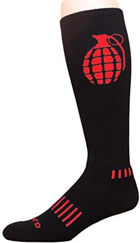 Мокси чорапи црна и црвена боја крајната фитнес граната фитнес-високи чорапи