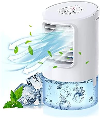 Quesheng 3 Брзи ладилник за воздух 3 во 1 преносен климатик мини мобилно ладење вентилатор овлажнител со 7 светла со бои