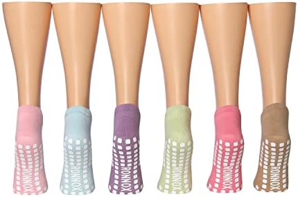 Ronенски жени од Ронокс, амортизирани анти-лизгачки анти-лизгачки силиконски чорапи, за јога пилатес и баре дома и болница